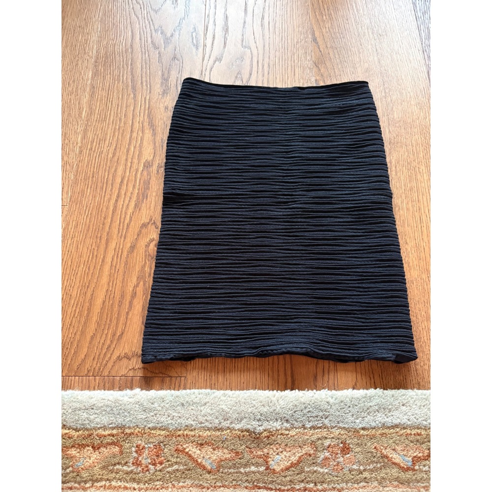 Last Tango Mini Skirt or Tub Top S/M Black Good Textured Pleated Bodycon Stretch